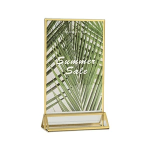 Modern Gold-Edged Acrylic Table Card Display Stand Cross-Border for Amazon Wedding Number Plate Holder L-Shaped Design Stylish
