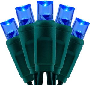 120V Waterproof Wide Angle Green LED Christmas Lights 5MM IP65 for Outdoor Use