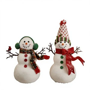 Eco Friendly Handicraft Polyester Christmas Snowman Ornaments Customized Size Nanshen Brand BSCI Certified OEM/ODM Acceptable
