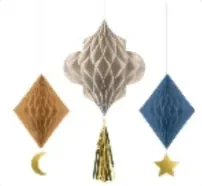629107 Islamic Honeycomb set 30*68cm Deco Party Maker Ramadan Supplies