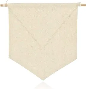 Home Decor Wedding Wall Blank Cotton Canvas Hanging Pennant Enamel Pin Wall Display Banner