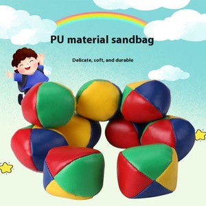 Factory Supply 6.5CM PVC Leather Sandbag Ball for Party Novelties and Games
