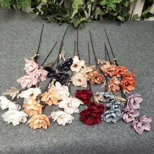 Cheap Peony Flowers Artificial Wedding Bouquet for Room Decoration Wedding Decoration Table Centerpiece