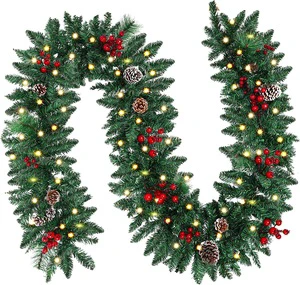 Christmas Glowing Vine Decorations - Christmas Ornaments - Used for Fireplace and Staircase Decoration