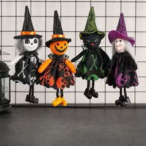 PARTYMENT Spooky Halloween Hanging Decorations Cartoon Pumpkin Witch Pendants For Party Props Home Garden Celebration