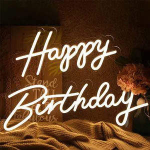 Custom LED Neon Sign With LED Letters For Happy Birthday And Wedding Decorations Buildings Use Indoor/Outdoor Custom Colors