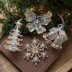 Latest Design Household Christmas Ornaments Plastic Hanging Christmas Tree Decoration Pendant 15x5cm High Quality Factory