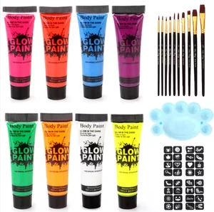 8 Colors Cosplay Makeup Face and Body Painting Kit for Halloween Cosplay Party