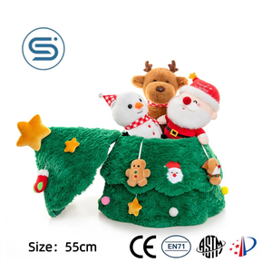 Hot Selling Christmas Stuffed Animal Toys Christmas Trees Plush Customized Cute Reindeer Doll Christmas Gifts