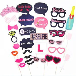 30PCS/Set Bachelorette Photo Props Photography Booth Decoration Party Backdrop Supplies