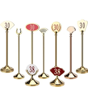 Stainless Steel Table Number Card Seat Hotel Restaurant Wedding love Card Seat Gold Table Number Rack