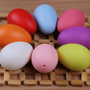 Mixed Colors 40x60mm New Easter Decoration for Home Kids DIY Craft Toys Drawing Egg Plastic Easter Egg