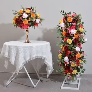Luxury Artificial Silk Wedding Decoration Table Centerpieces Arrangement Floral Flower Ball Arch Decor Flower Ball Flower Runner