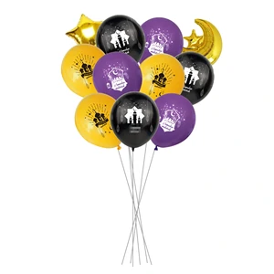DAMAI 13 Pieces Eid Mubarak Ramadan Party Decorations Balloons Handmade Durable Indoor Use