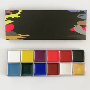 Wholesale 12-Color High Pigment Waterproof Face and Body Paint Set Custom Cosmetics for Parties Safe Body Painting