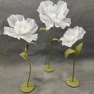 Large Giant Flower Wall Paper New Style Automatic Opening Closing for Home Wedding & Events Decor