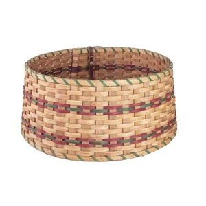 Wholesaler ODM Attractive Round Bamboo Wicker Christmas Tree Collar Handmade Winter Dec Stand and Accessories Skirt Cover