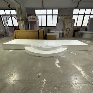 Outdoor Wedding Event Stage White Acrylic PVC Stage Rectangle Wedding Stage Platform for Parties