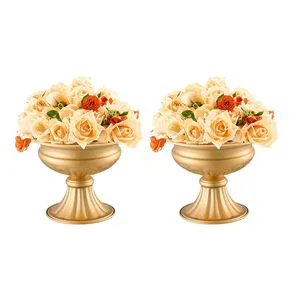 10pcs 16cm/6.3' Gold Metal Floral Stand Model D0100HRI048 for Table and Wedding Centerpieces & Decorations