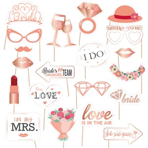 Cross-border Wedding Party Bride to Be Photo Props DIY Handmade Paper Single Party Photo Booth Supplies