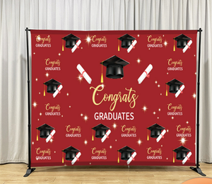 Wedding Party Backdrop Banner Stand Custom Logo Adjustable Frame Custom Size Banner for Trade Shows Exhibitions
