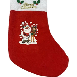 Plain Painting Socks White English Christmas Stocking Gift Christmas Stockings Wholesale Customization