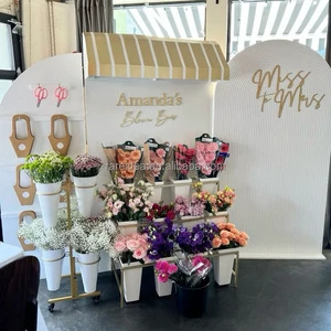 Wedding Party White Acrylic Backdrop Wedding Pvc Decoration Wall Props Flower Stand Arch Backdrop Party Supplies