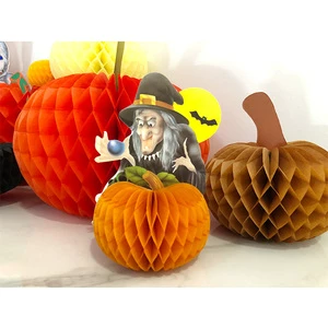 Happy Halloween Paper honeycomb Pumpkin Witch party decorations supplies