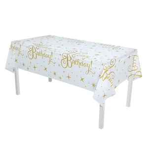 New Party Tablecloth Waterproof and Oil-proof Birthday Decoration Disposable Holiday Party