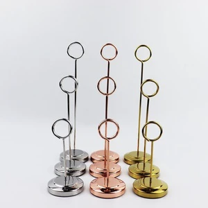 Customizable Logo Embossed 1-Color Printable Metal Menu Holder Clip for Hotel Restaurant Wedding Table Number Cards Seat Cards
