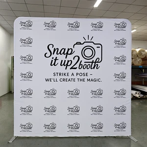 Lightweight Portable Freestanding Adjustable Aluminum Eco-Friendly Backdrop Frame Media Wall Display Stand For Wedding Party
