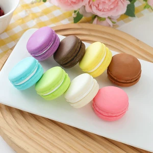 Stress Relief Soft TPR Squeeze Toy Macaron Mini Cake Design Quickly Rebounding Romance Anime Style Fun Squeezing Smiling Filling