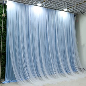 Wedding Curtain Supplies Double Layer Backdrop Gauze Stage Curtain Party Wedding Birthday Stage Scene Layout