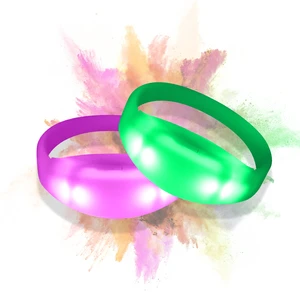 Adjustable LED Glowing Wristband Bracelet Party Novelties and Holiday Supplies Led Timer Bracelet Novel and Fun