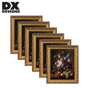 DX DESIGNS Wholesale Gold Ornate Plastic Photo Frame Vintage Antique PS Picture Frame 4x6 5x7 8x10 11x14 For Home Wall Decor OEM