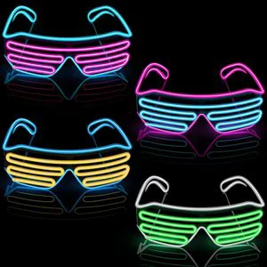 Shutter Flashing Sunglasses Light up Glasses LED Sunglasses for Nightclubs Concert Party Masquerade Cosplay
