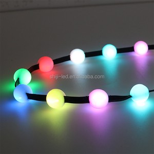 Festive 3D LED Ball String Lights New Year Christmas Tree Decoration Fairy Garland for Wedding Party Bedroom Copper PC Garden