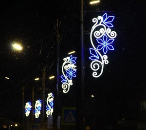 Customize Outdoor Festival Lighting Christmas Commercial Decorations Pole Motif Led Street Light