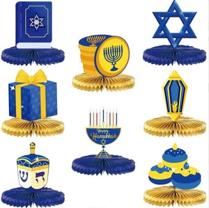 9pcs Ramadan Kareem Paper Honeycomb Ball EID Mubarak Party Table Decor for Home Ramadan Mubarak Muslim Islamic Party Supplies