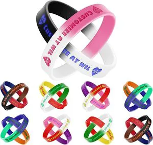 Factory Professional Custom Make Your Own Logo Silicone Bracelet Rubber Wristbands for Event