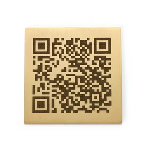 MAXERY Table Sign Holder Brushed Brass Tabletop Plate Sign Display WIFI Password Place Number Reserved QR Code Price Tags