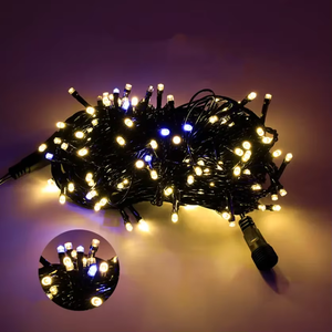 10m Garland 100 Leds Black Wire Waterproof Fairy Light Flash Bulb IP65 PVC Christmas Garden LED String Lights for Holiday