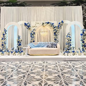 ZKAI Factory Custom Acrylic Arch Set White PVC Large Wedding Stage Backdrop Arch Backdrop Stand