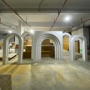 Wedding Party Decoration White Arch Pvc Stage Backdrop Wall Stand Wedding Supplies