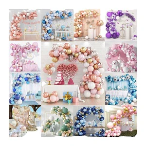 Happy Birthday Wedding Christmas Valentines Themes Party Supplies Latex Balloon Garland Arch Kit Set Ballon Decoration for Event