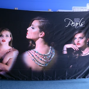 Custom Portable Waterproof Foldable Backdrop Cloth Banner Digital Printing Custom Hanging Event Sign Fabric Banners