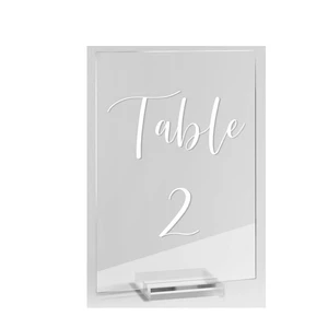 Custom Stable Wedding Restaurant Acrylic Place Cards & Table Numbers