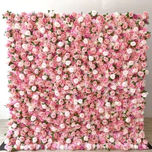 Flower Wall Backdrop Decor Wall Flower Wedding Party Event Fabric Wall Flower Panel Backdrop With Stand