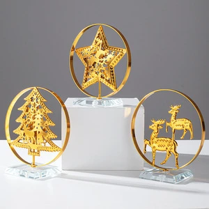 New Christmas Tree Decorations Metal Ornaments Christmas Crafts Christmas Party Home Desktop Decoration Gifts Wholesale