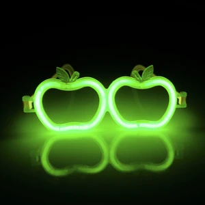 Halloween Apple Shaped Glowing Glasses Glow Stick Eyeglasses for Party Events